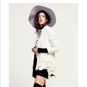 Free People Victorian Military Ruffle Jacket 2